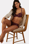 Triumph Padded Non Wired Medium Coverage T-Shirt Bra - Deep Burgundy — thumbnail 5